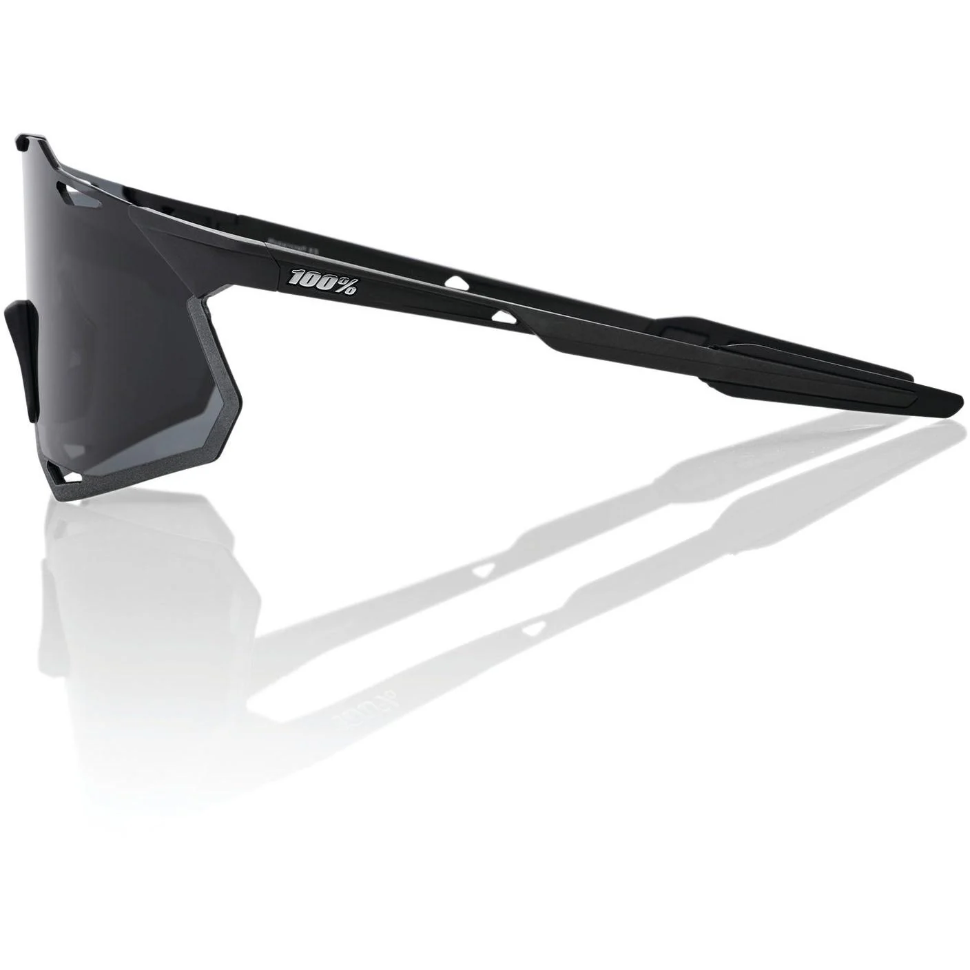 100% Hypercraft XS Sunglasses Matte Black/Smoke - Image 3