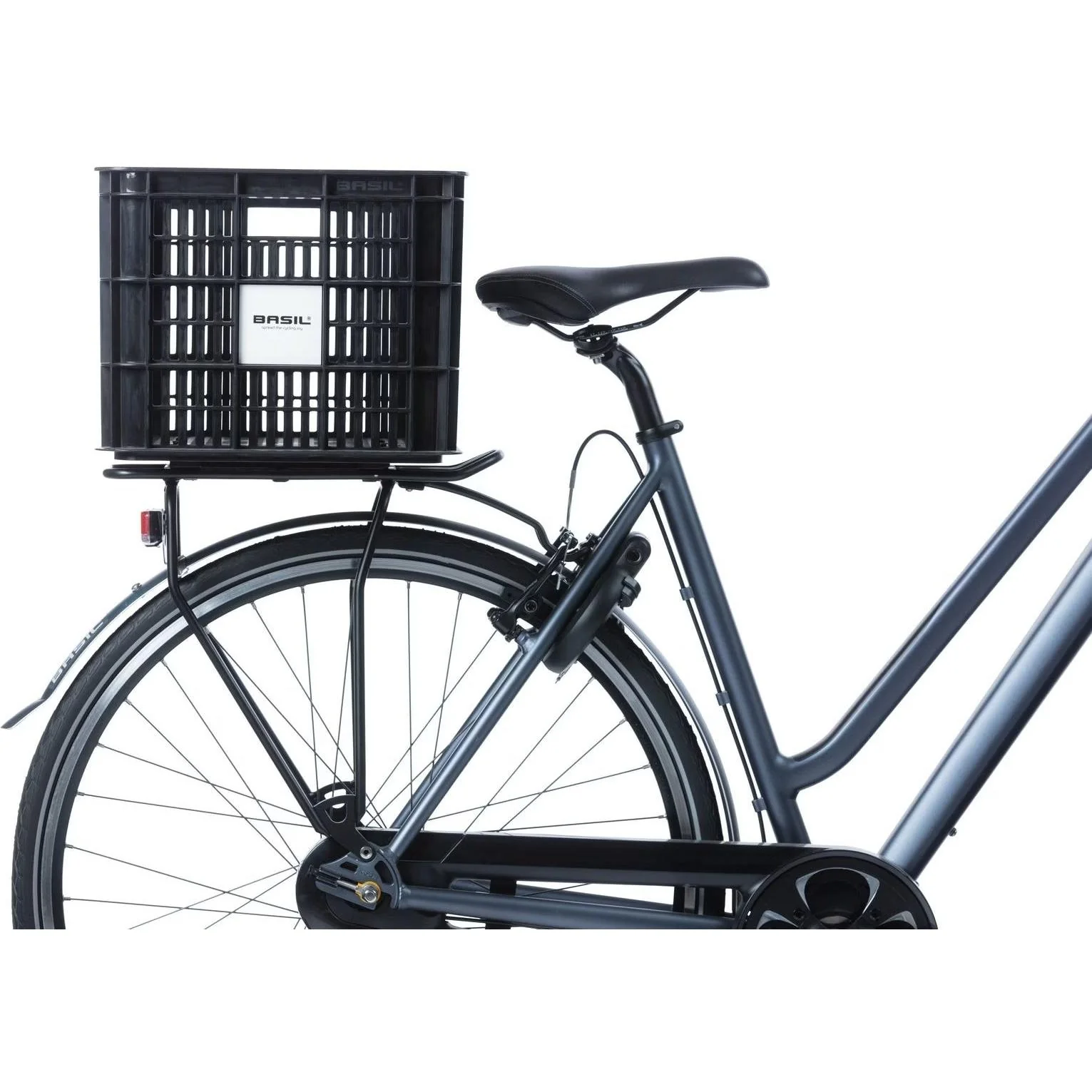 Basil Bicycle Crate Large 40L Recycled Plastic Black - Image 6