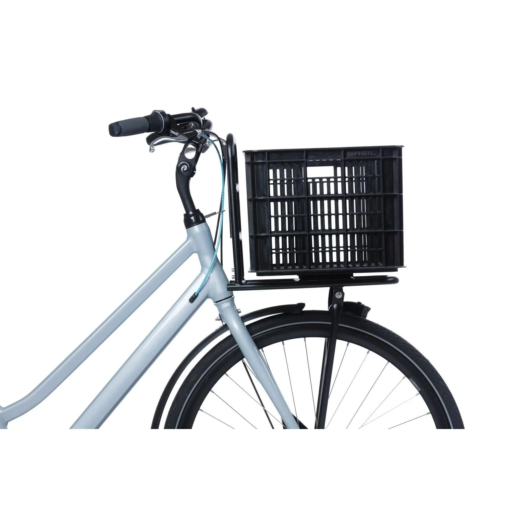 Basil Bicycle Crate MIK Large 40L Recycled Plastic Black - Image 4