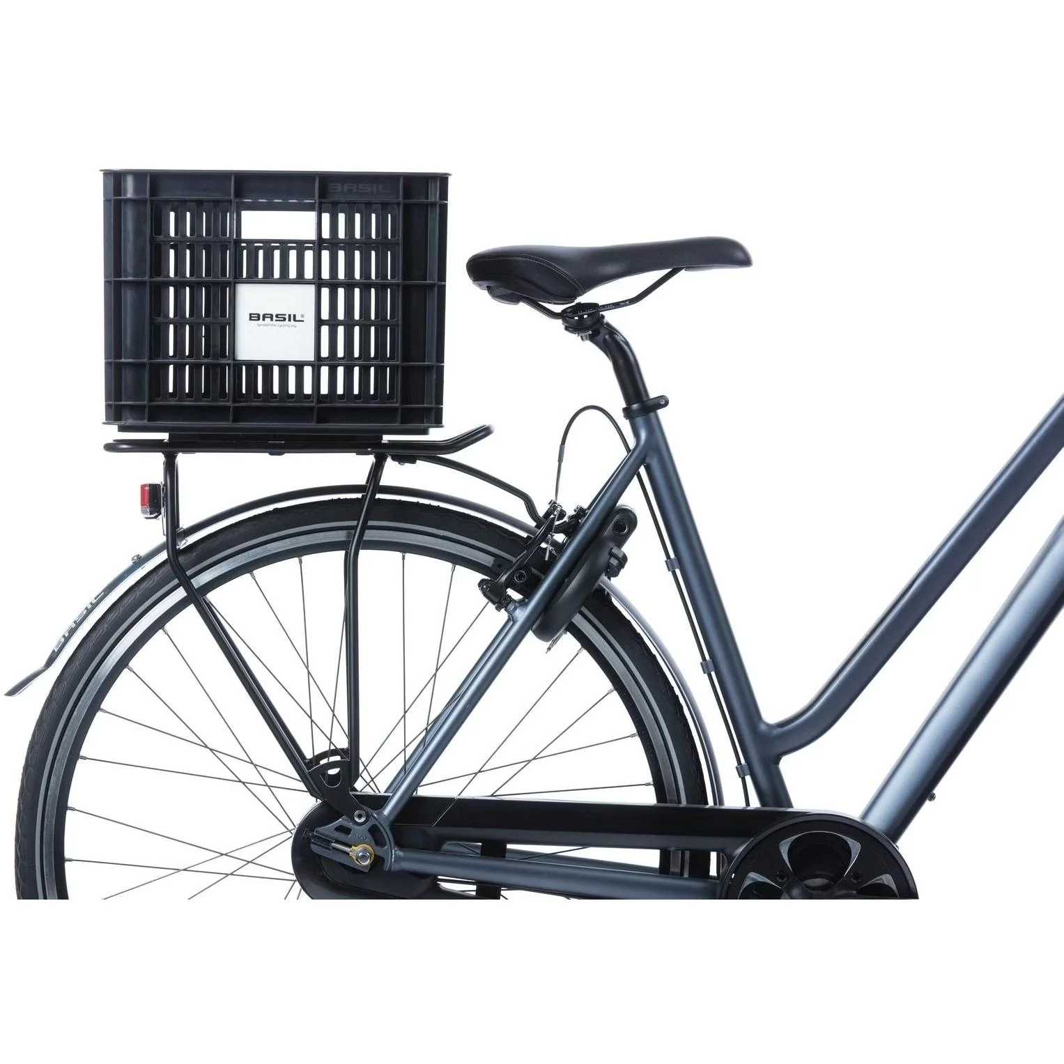 Basil Bicycle Crate MIK Medium 29.5L Recycled Plastic Black - Image 3