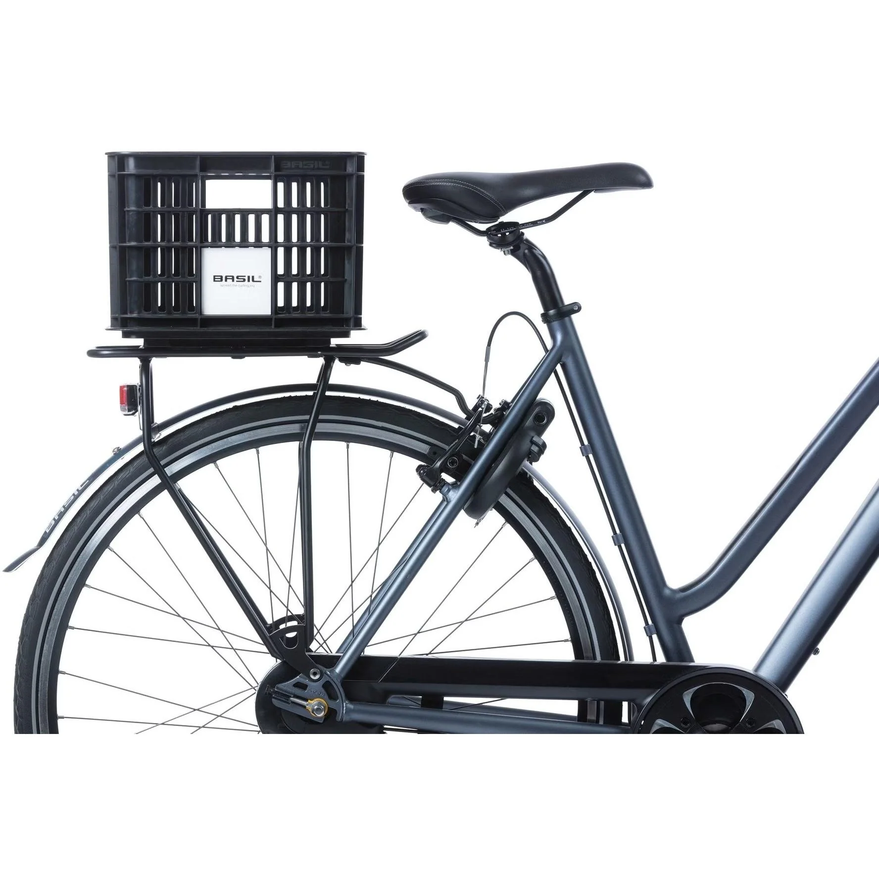 Basil Bicycle Crate MIK Small 17.5L Recycled Plastic Black - Image 5