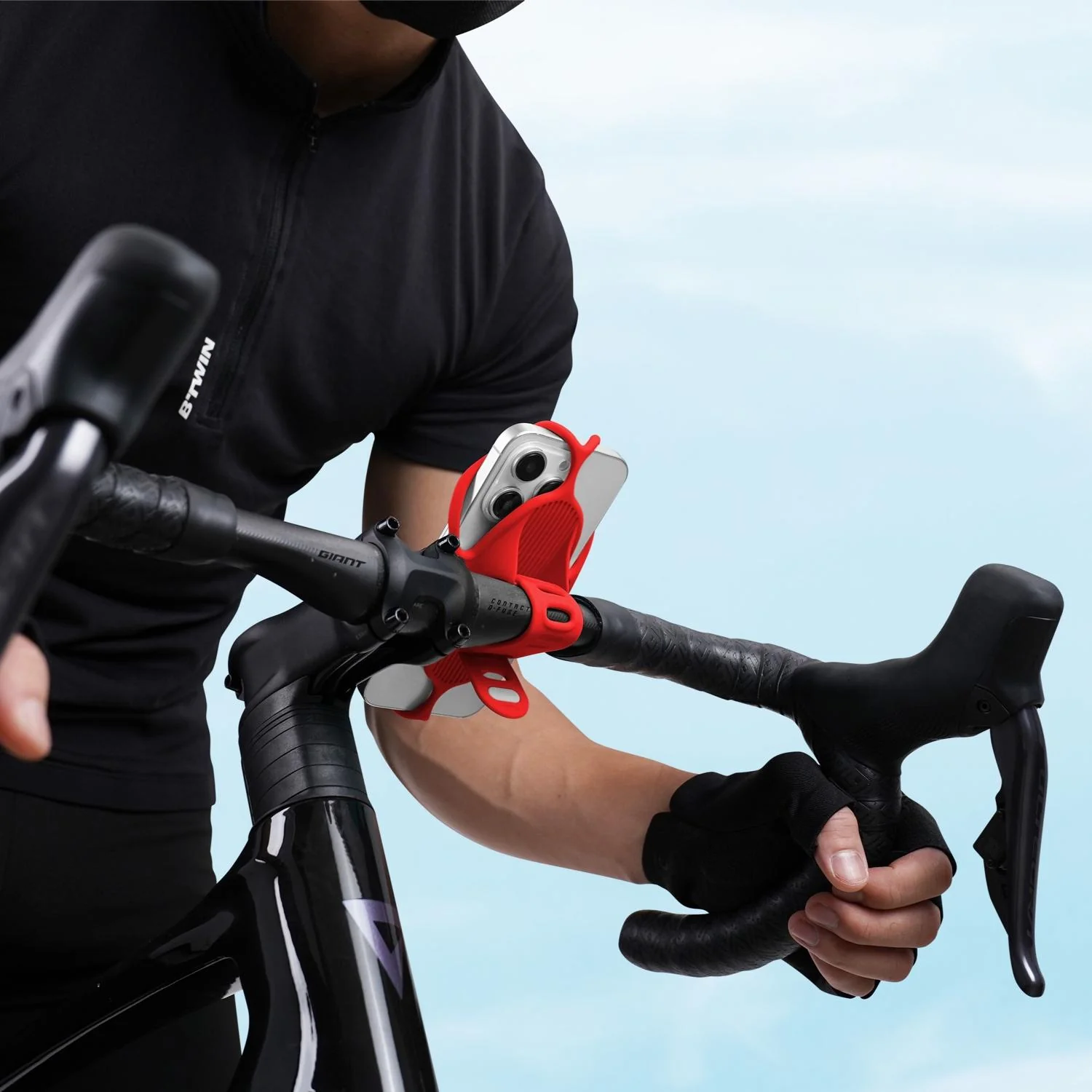 Bone Collection Bike Tie 5 Handlebar Phone Holder Black - Image 3