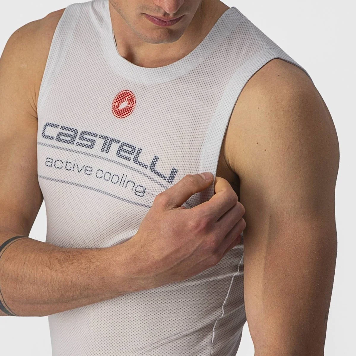 Castelli Active Cooling Sleeveless Undershirt Silver/Grey - Image 3
