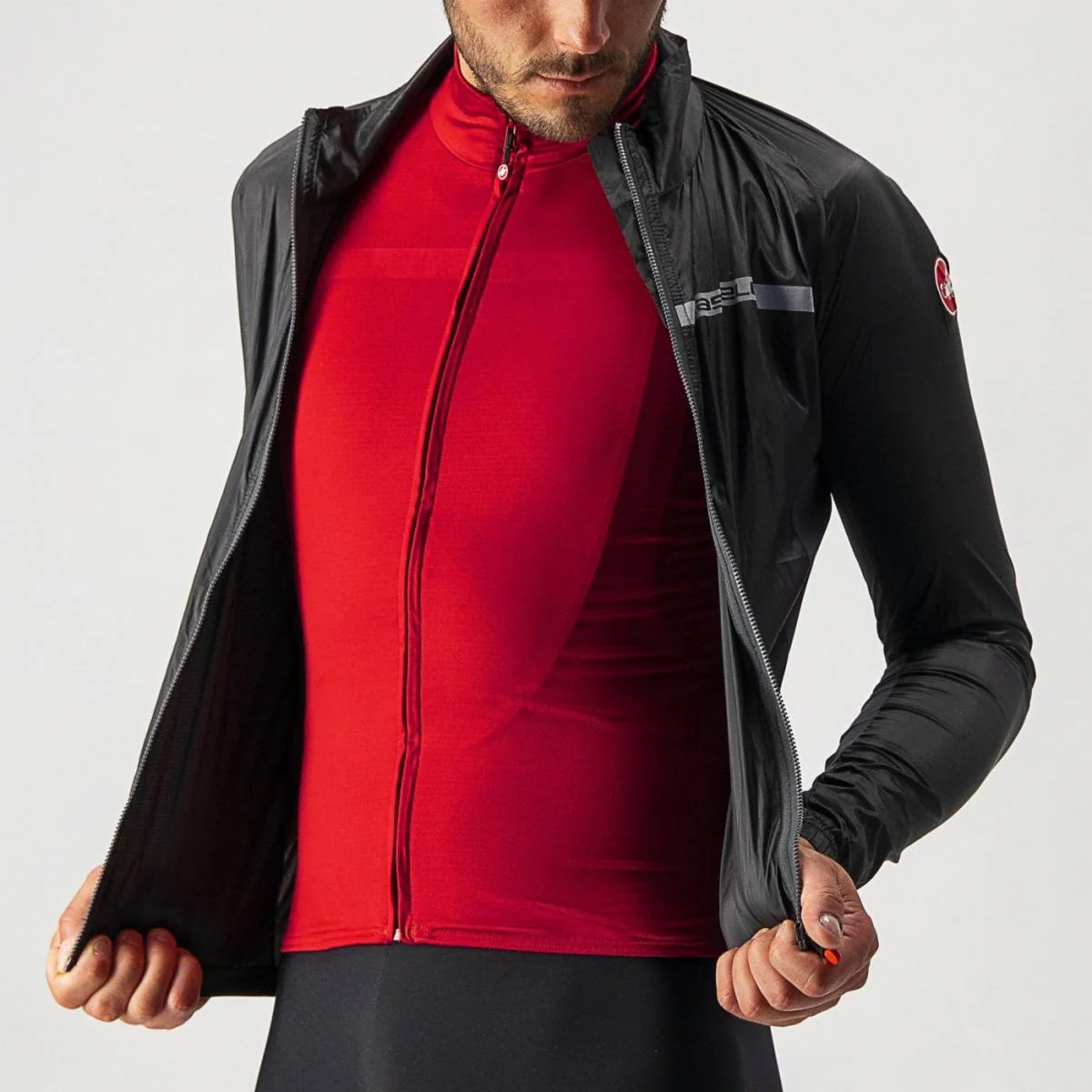 Castelli Squadra Stretch Jacket Light Black - Image 4