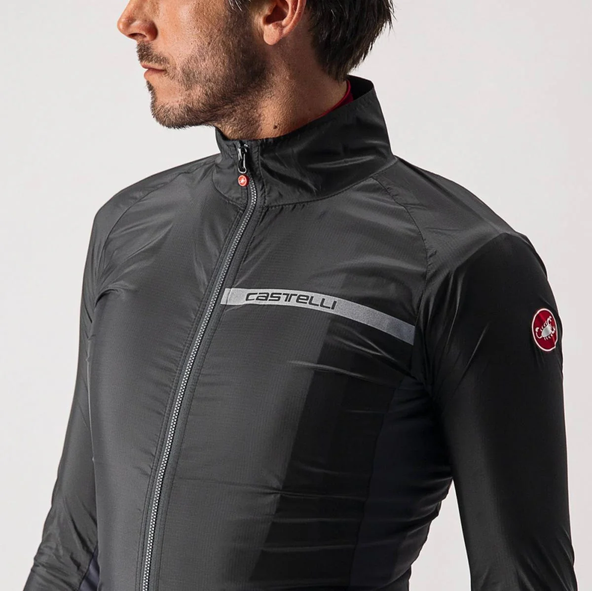 Castelli Squadra Stretch Jacket Light Black - Image 5