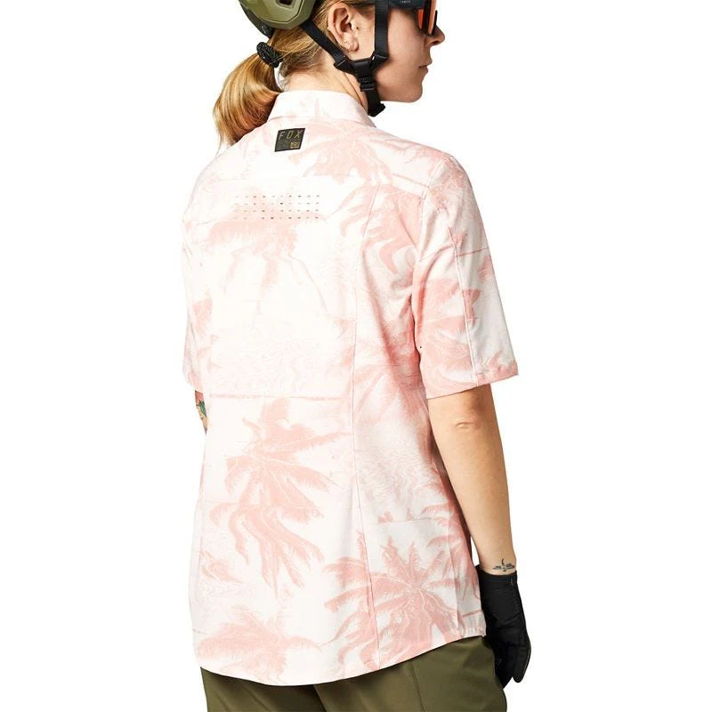 FOX Flexair Woven Short Sleeve Women's Jersey Pale Pink - Image 4