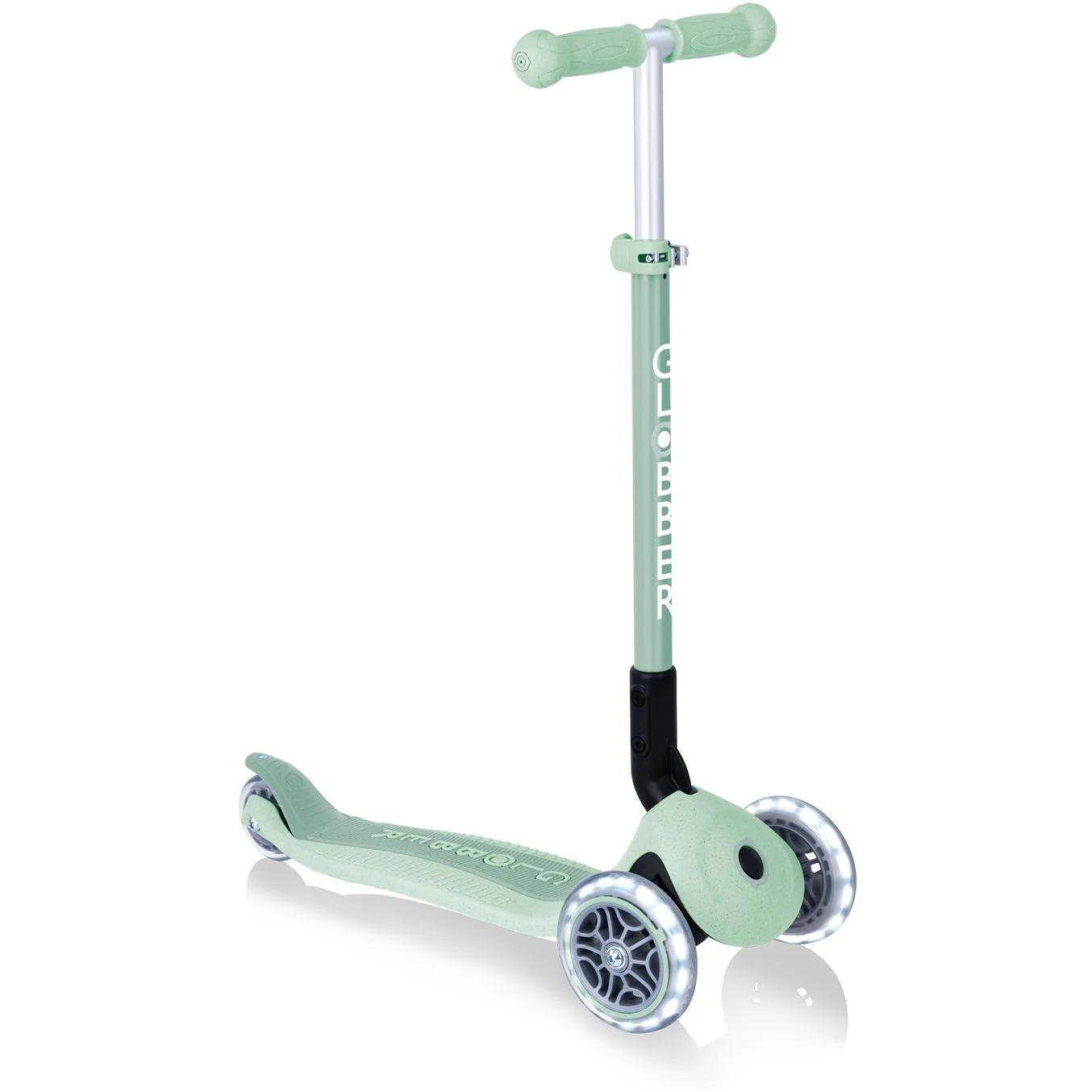 Globber Ecologic Primo Foldable Scooter With Lights Pistachio - Image 5