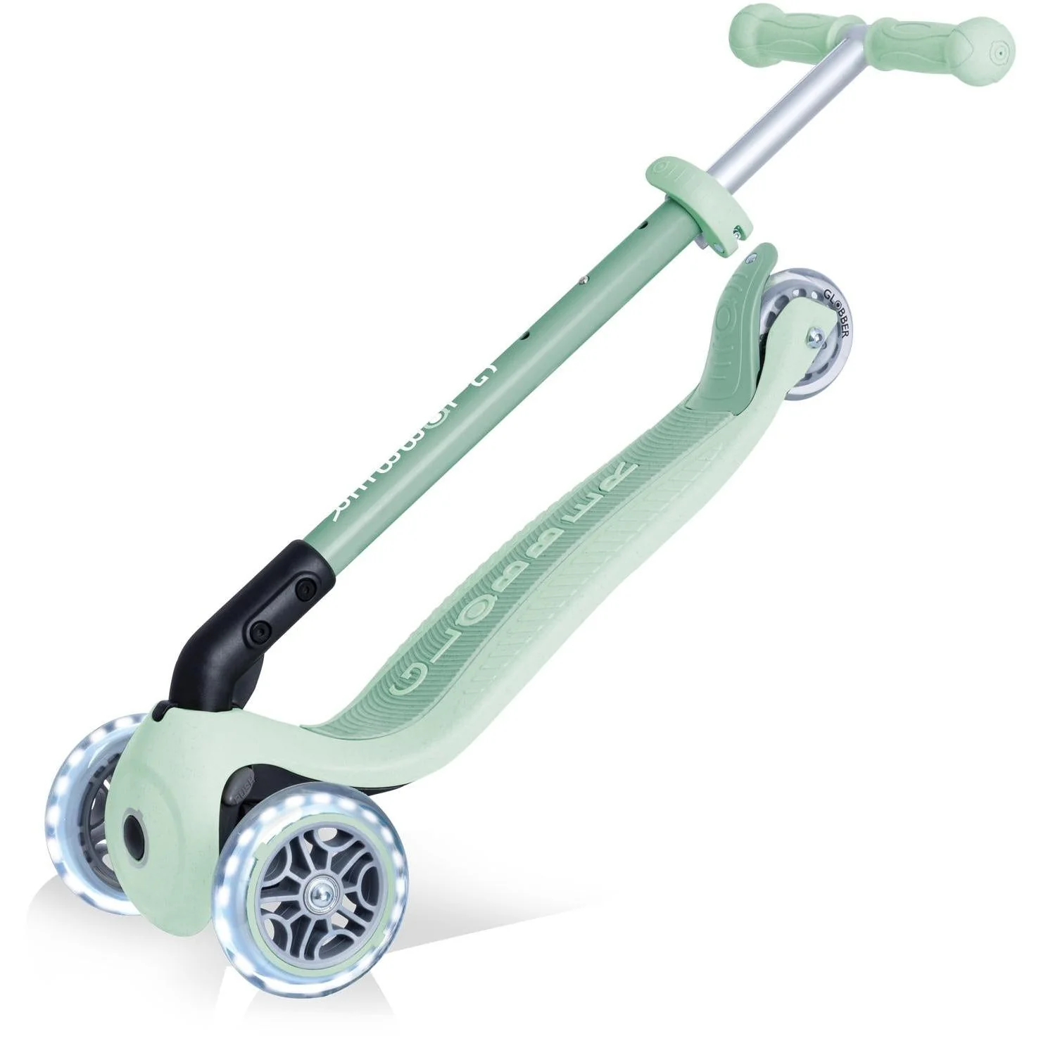 Globber Ecologic Primo Foldable Scooter With Lights Pistachio - Image 8