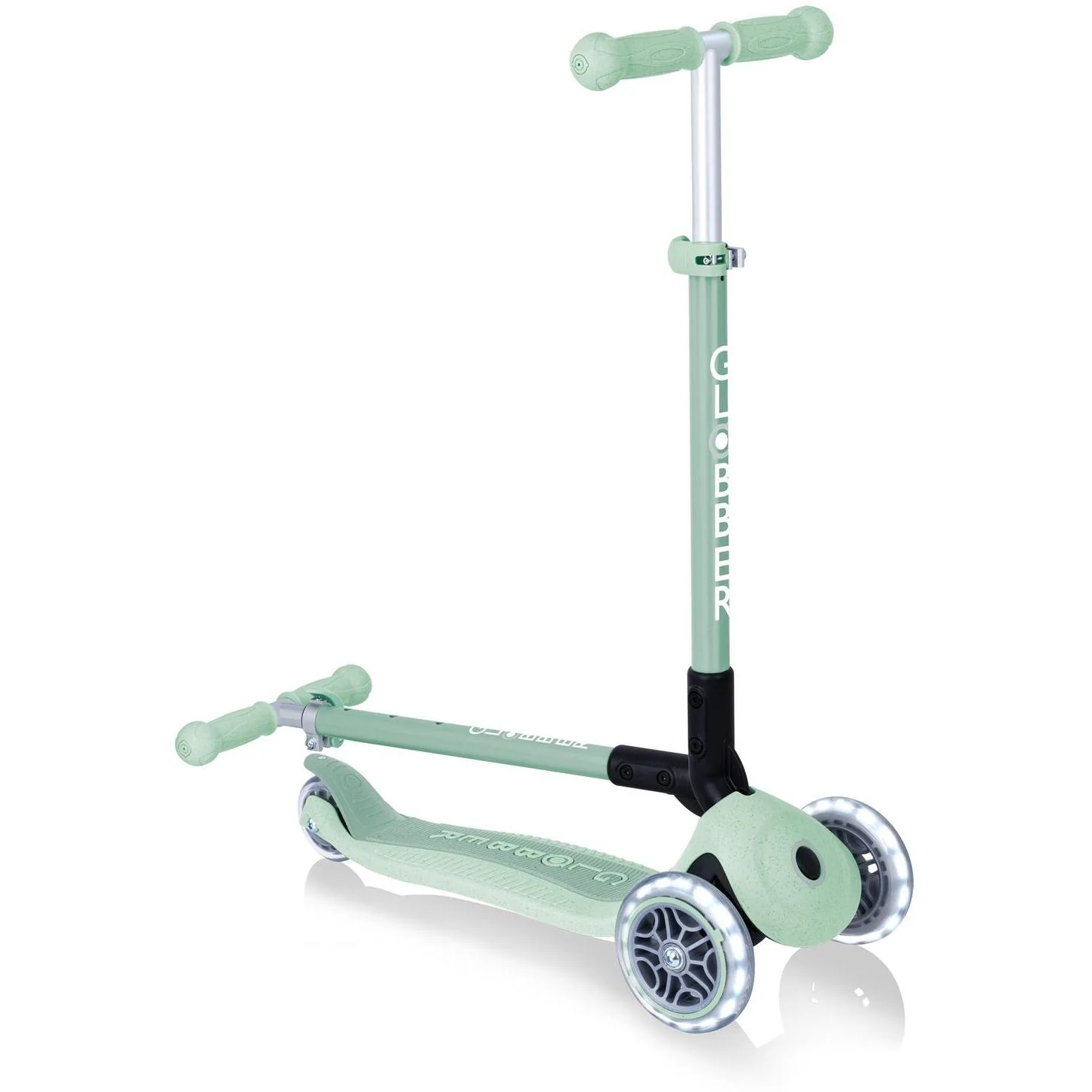 Globber Ecologic Primo Foldable Scooter With Lights Pistachio - Image 9