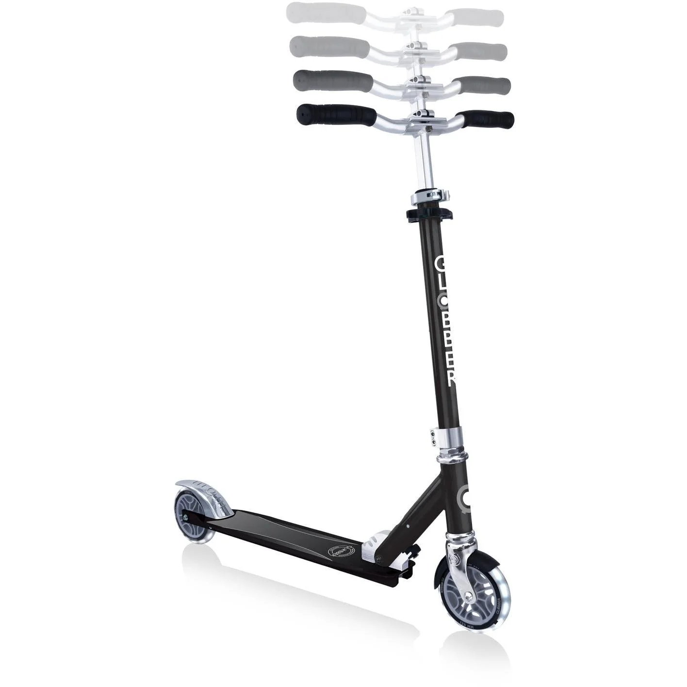 Globber Flow Element Kids Scooter with Light Up Wheels Black - Image 3