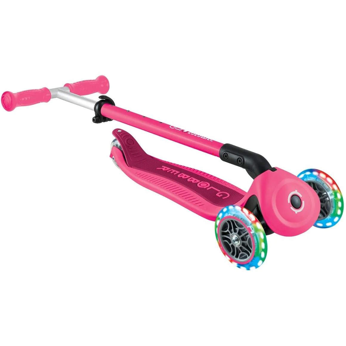 Globber Go Up Active With Lights Scooter Fuchsia/Dark Pink - Image 8