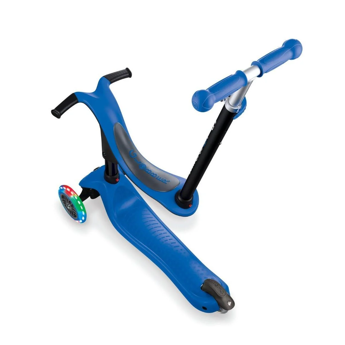 Globber Go Up Sporty Kids Scooter w/ Lights Blue - Image 4
